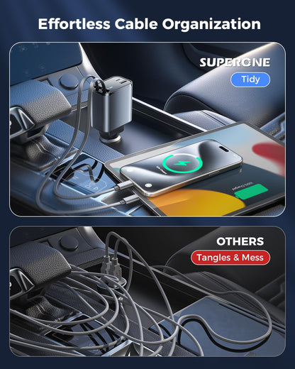 Retractable Car Charger (Gray)
