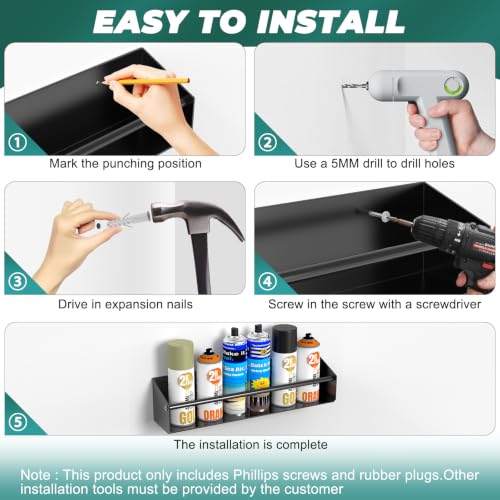 Spray Can Holder Wall Mount for Garage and Workspace
