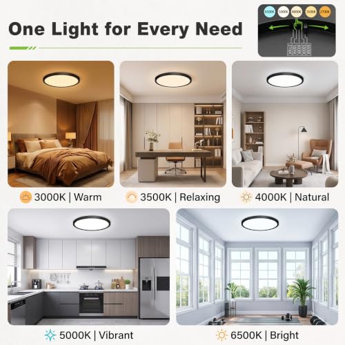 Flush Mount 12 Inch Ceiling Light Fixtures 24W Ultra