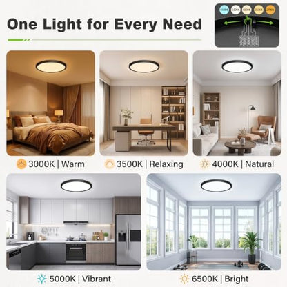 Flush Mount 12 Inch Ceiling Light Fixtures 24W Ultra