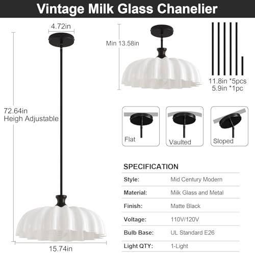 Milk Glass Pendant Lights