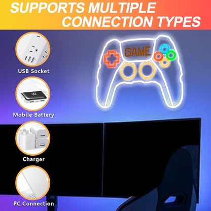 Gamer Neon Sign for Game Room Decor