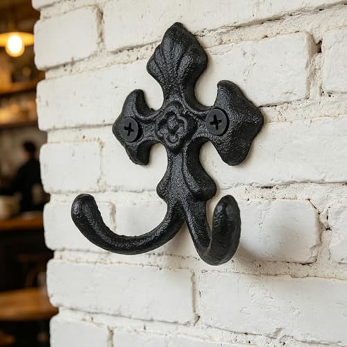 Wrought Iron Wall Hooks 3 Pack