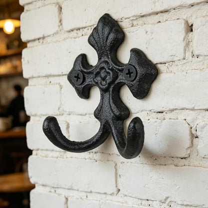 Wrought Iron Wall Hooks 3 Pack