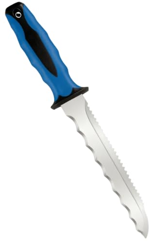 Double Side Serrated Insulation Knife (Blue / 8 IN)