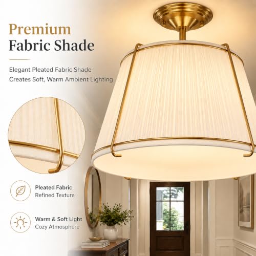 Semi Flush Mount Ceiling Light 16" for Living Room