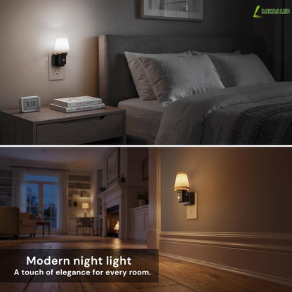 Night Lights Plug into Wall (Round Platform-3CCT / 2 Pack)