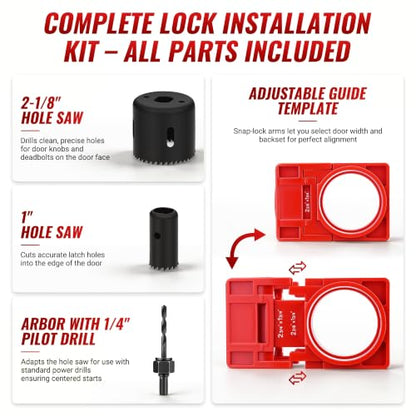 Door Hinge Jig Kit with Lock Installation