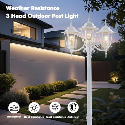 3 Head Outdoor Post Light 83"