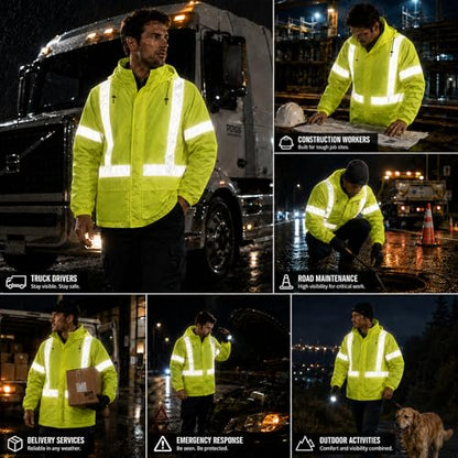 Mens Reflective Rain Jacket