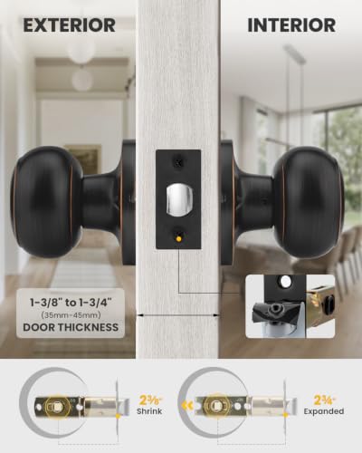 Passage Door knobs Oil Rubbed Bronze Door Knob (Oil Rubbed Bronze)