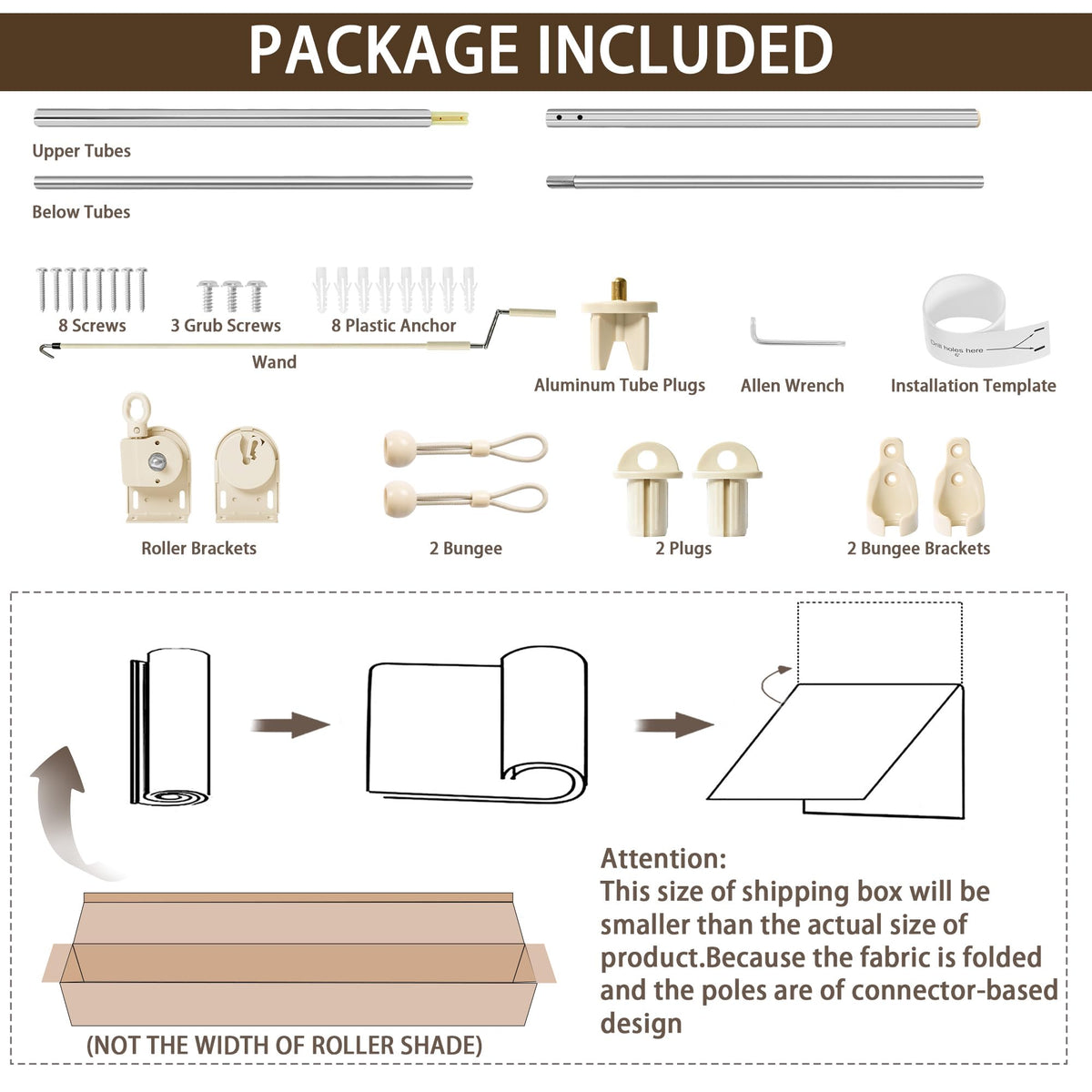 Outdoor Roller Shades for Patio (Sesame / 96"W x 96"H)