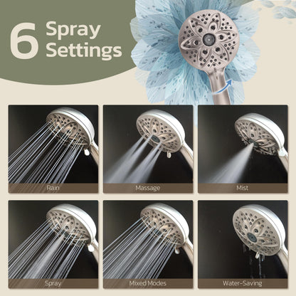 High Pressure Filtered Shower Head with Handheld (Nickel)