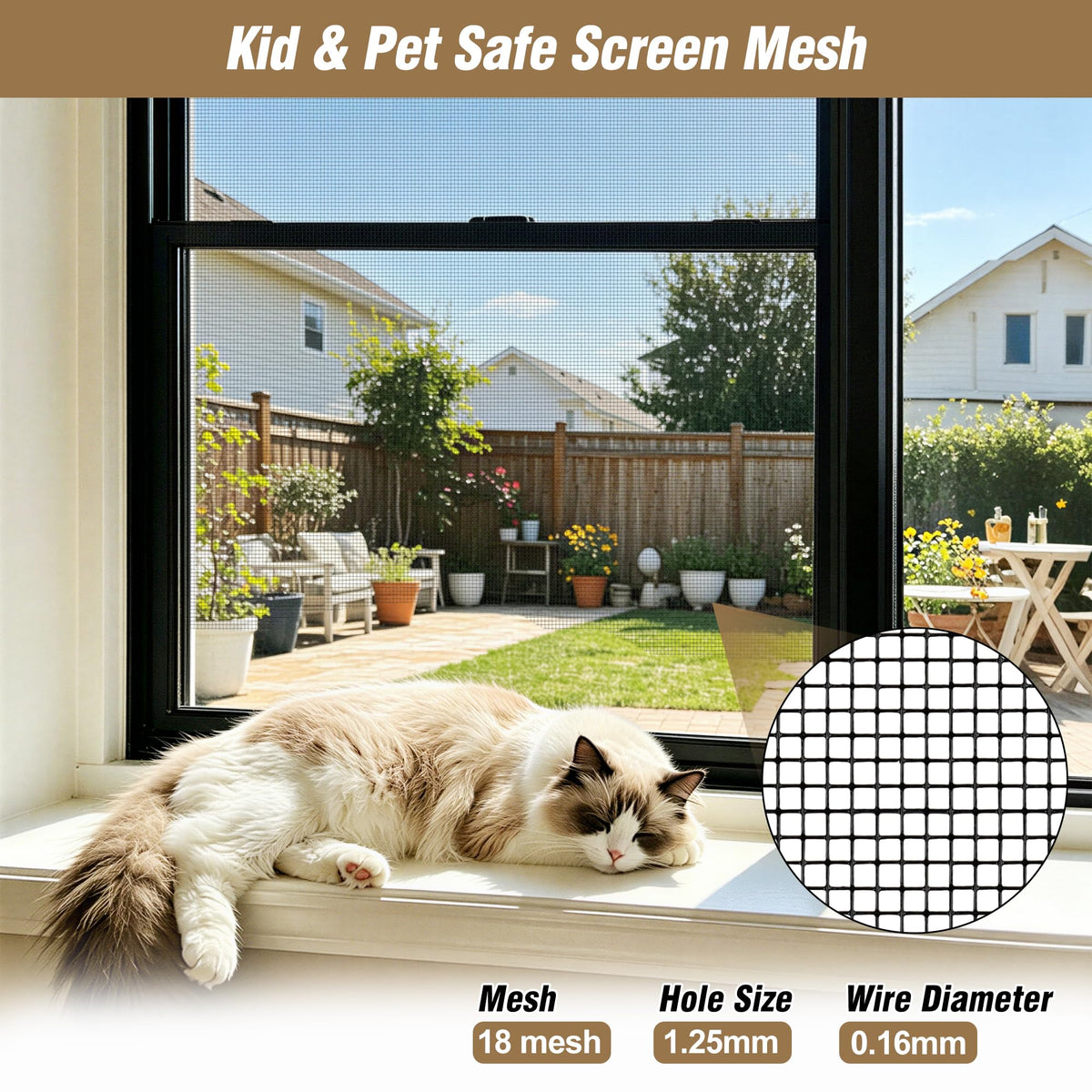 304 Stainless Steel Window Screen (48"x50' / Ultra HD)