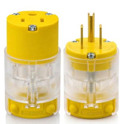Lighted Plug and Connector Set (Yellow / 15A Plug and Connector Set)