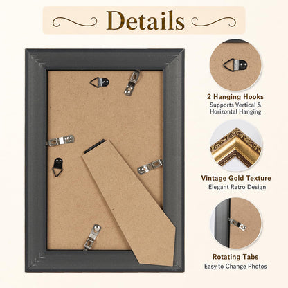 5x8 Vintage Picture Frame (Gold / 5x8 inch)