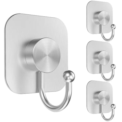 4 Pack Heavy Duty Adhesive Hooks