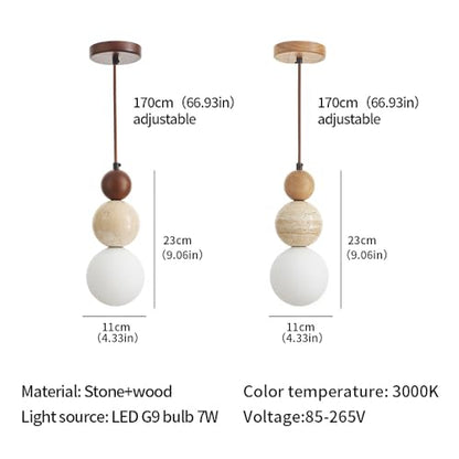Modern Natural Stone Pendant Light