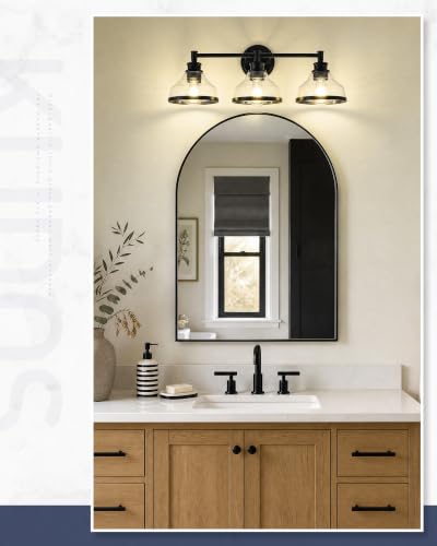 3 Light Matte Black Vanity Light KDVL20