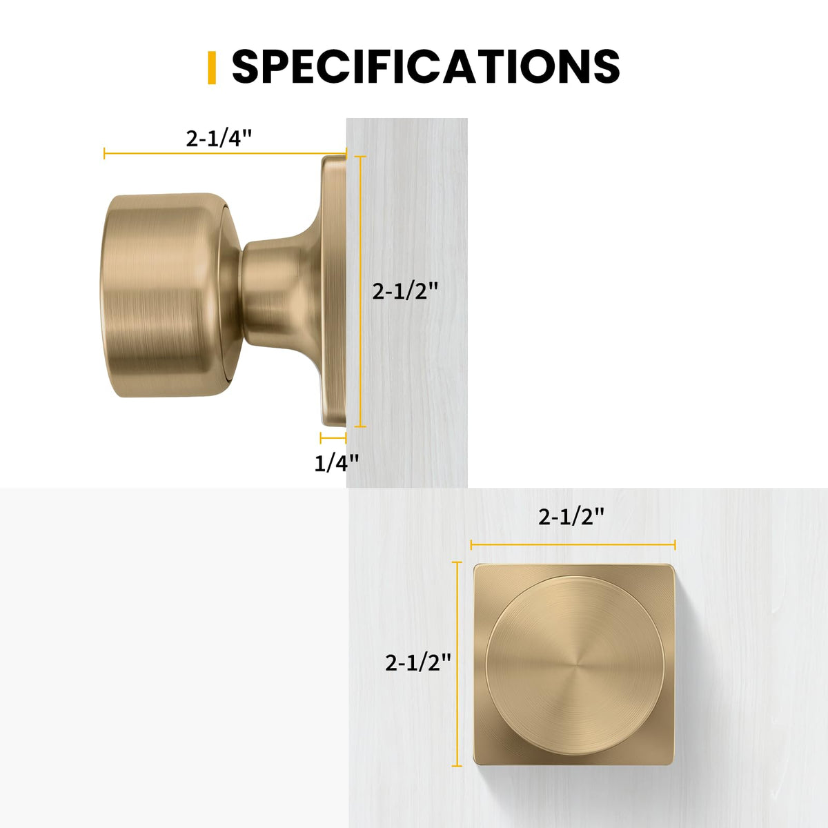 Champagne Bronze Dummy Door Knobs (Champagne Bronze)