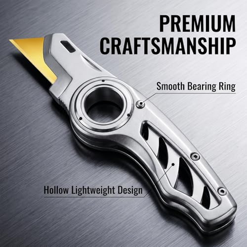 2 Pack Heavy Duty Box Cutter Pocket Folding Utility Knife