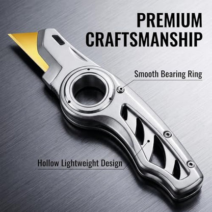 2 Pack Heavy Duty Box Cutter Pocket Folding Utility Knife