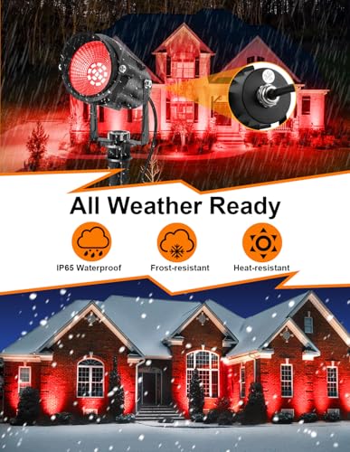 Halloween Red Landscape Lights Outdoor (Red / 2 Pack)