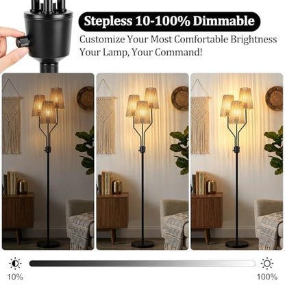 Boho 3 Light Dimmable Floor Lamp Series