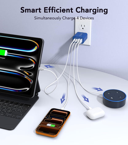 2Pack]40W USB C Super Fast Charger Cube (2Pack Blue / 40W)