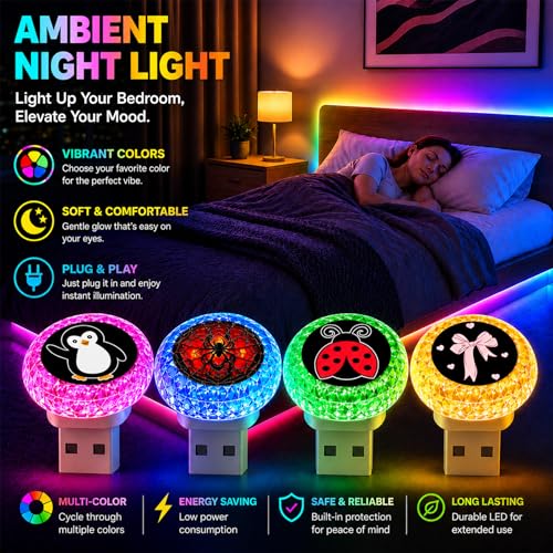 USB LED Car Interior Atmosphere Lamp