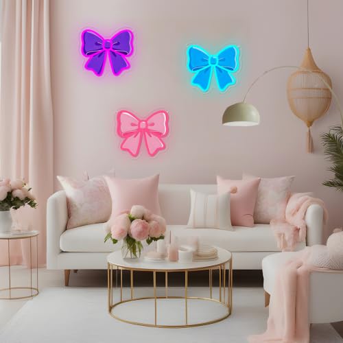 3 PCS Flower Neon Sign Dimmable UV
