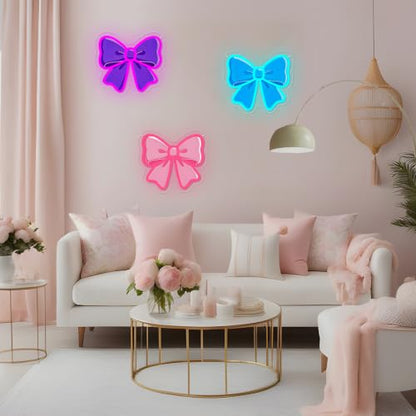 3 PCS Flower Neon Sign Dimmable UV