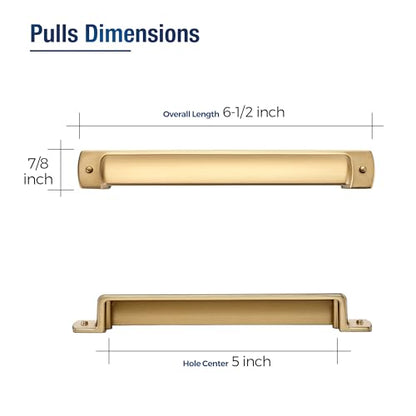 Champagne Bronze Cabinet Pulls Cabinet Handles (Champagne Bronze / 5 inch Hole Center)