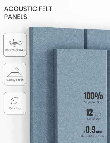36" x 24" Large Felt Bulletin Board (Coastal Haze / Bold-stripe 6-pack)