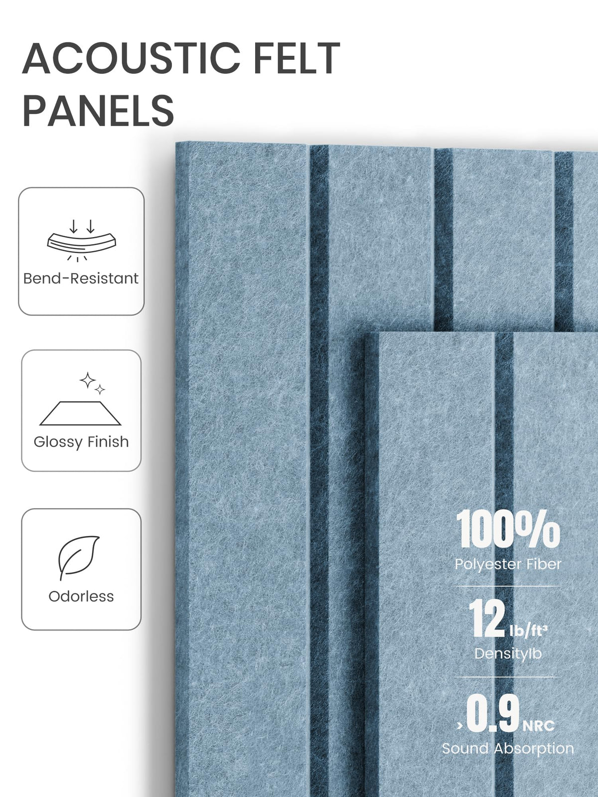 Large Arched Felt Bulletin Board 35.4''×23.6'' (Coastal Haze)