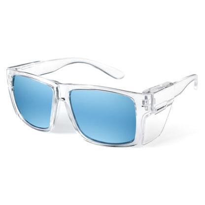 Safety Sunglasses with Side Shields Tinted Protective Work Glasses Men