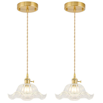 Vintage Pendant Lights Kitchen Island 2 Pack (Transparent 2PK)