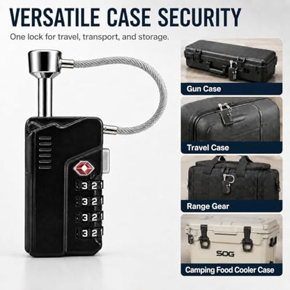 TSA Approved Combination Locks 2 Pack for Gun Cases