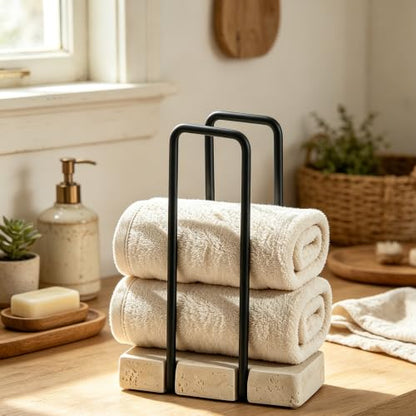 Travertine Texture Hand Towels Holder