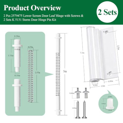 Lower Screen Door Hinge & Hinge Pin Fits Anderson