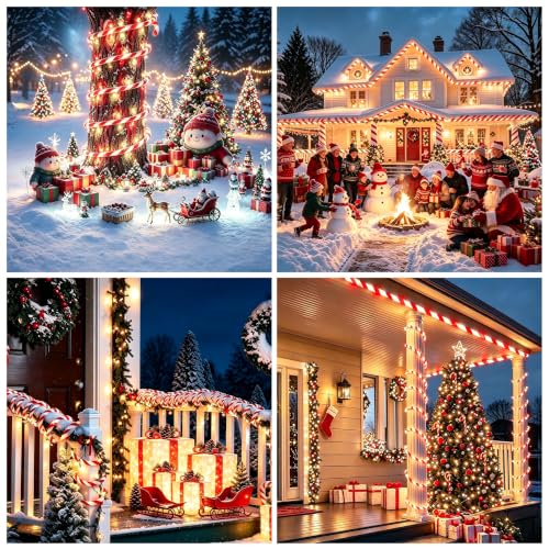 Christmas Candy Cane Lights Outdoor