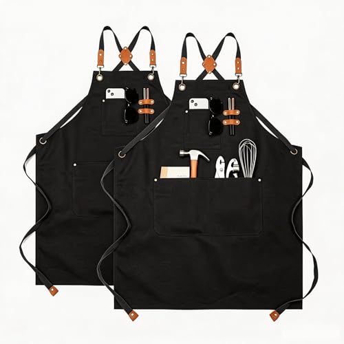 16oz Canvas Work Apron with Cross Back