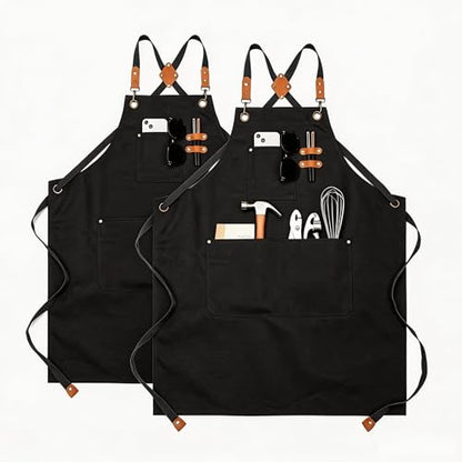 16oz Canvas Work Apron with Cross Back