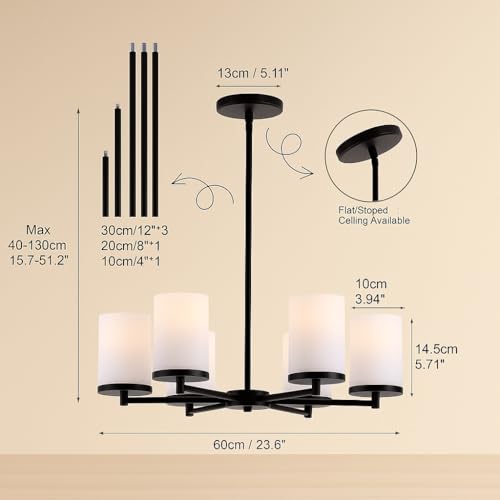 Modern 6 Light Chandelier