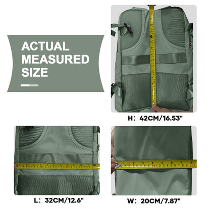 Travel Backpack For Women Men (Olive Green / 25 liters)