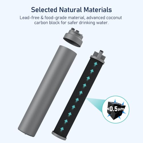 AQ-MF-1-R Replacement Water Filter, 1 & 2 Pack