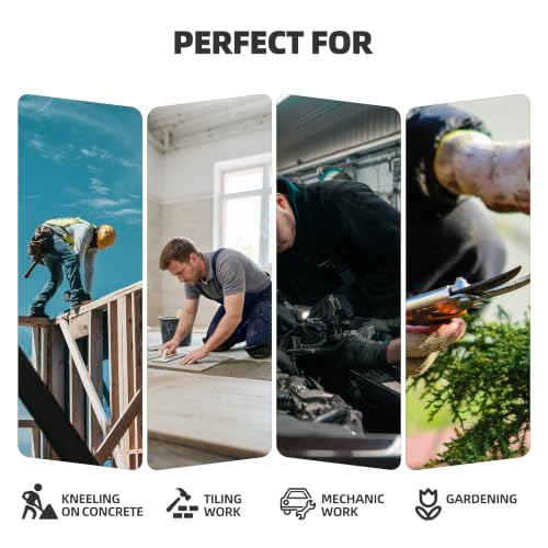 Professional Work Knee Pads with Thick Foam Cushioning & Soft Gel Core