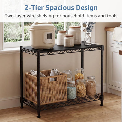 2 Tier Metal Storage Shelves (2 Tiers)