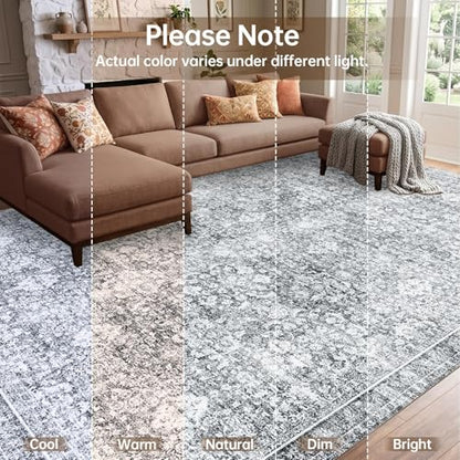 6x9 Area Rugs (Light Grey / 6' x 9' (Rectangular))