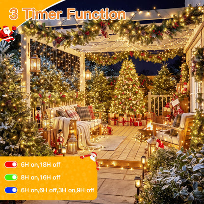 500 LED Christmas Lights Outdoor (Warm White / 500 LED)